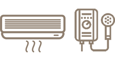 Units are fitted with air-cond points, pipings for rooms, living and dining, water-heater tank for all bathrooms except utility room's attached bathroom